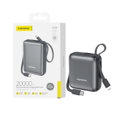 Power Bank Foneng PX116 con 2-in-1 Outputs Lightning+Type-C 20000mAh Gris Oscuro